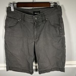 Marmot Gray Hiking Shorts Size‎ 28(30) Cotton Polyester Cargo Pockets